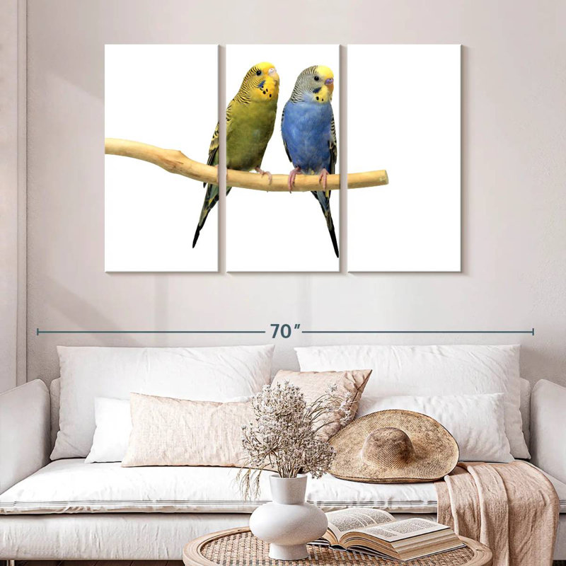 Parakeets, 32" H x 50" W