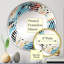 Rétro Futurisme en vagues orange et bleues I - Miroir mural en spirale | Rond-96241595