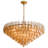 Angulo 14 - Light Modern Round Chandelier Ceiling Light Pendant Lighting Fixture with Tiered Smoke Glass Tubes-2097556653