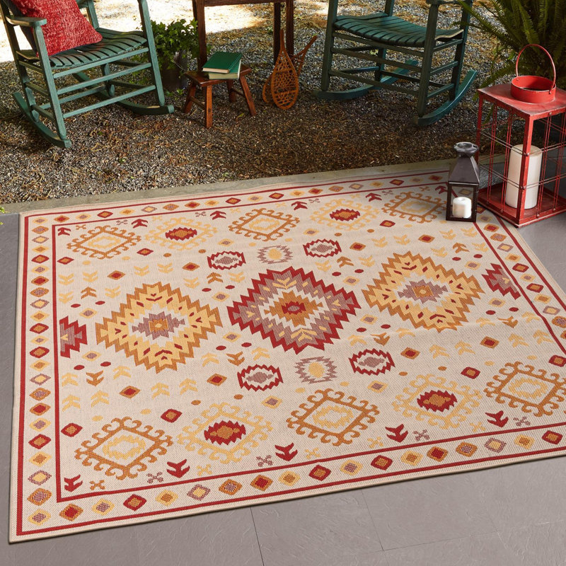 Tapis intérieur / extérieur Marlenia Marlenia, Carré 7 pi 10 po