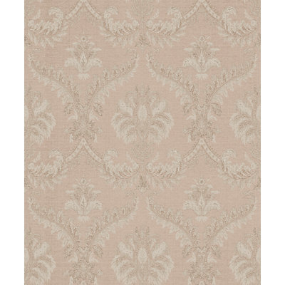 Traditional Damask Design Embossed Satin 10m x 53cm Wallpaper Roll