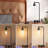 16.5'' Industrial Table Lamp with Glass Shade, 3-Way Dimming, AC Outlet, USB A&C