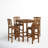 Benedetto 4 - Person Wood Patio Dining Set with Square Table