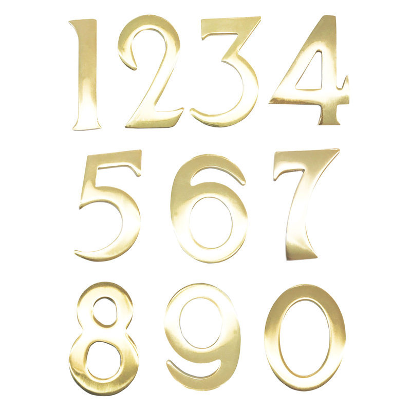 3 po numéro de maison à fixation flottante, 6