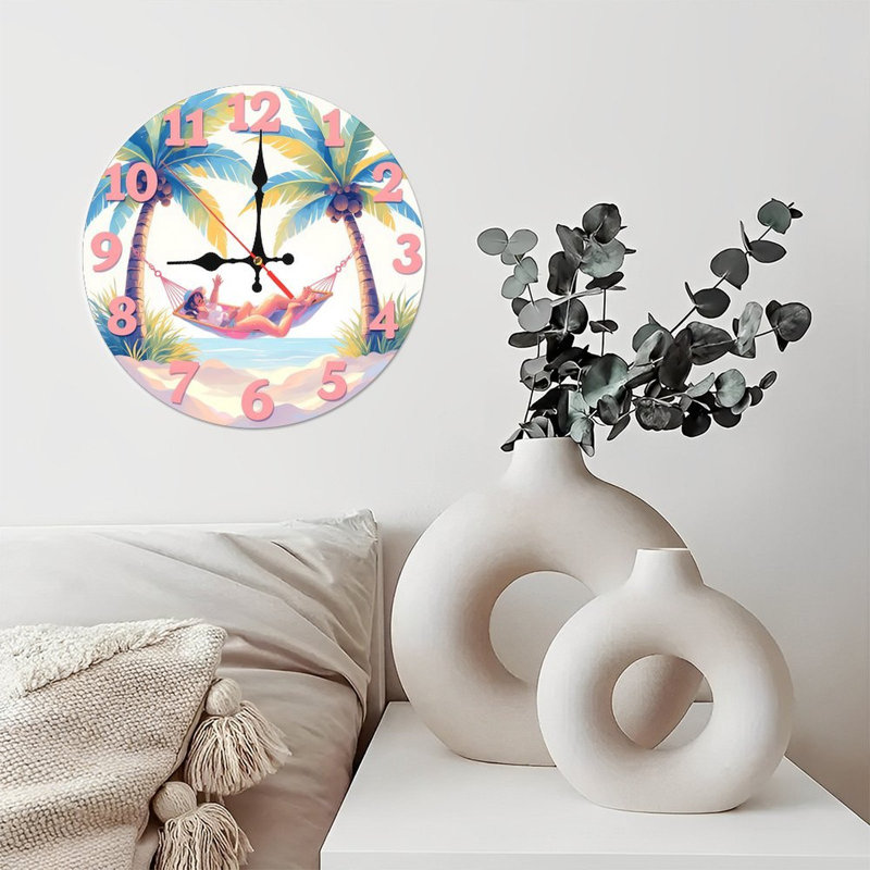 Horloge murale relaxante plage