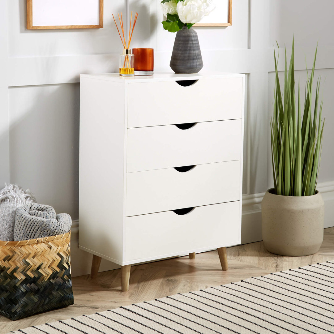 Kennedy 4 Drawer 56cm Wide Chest of Drawers
