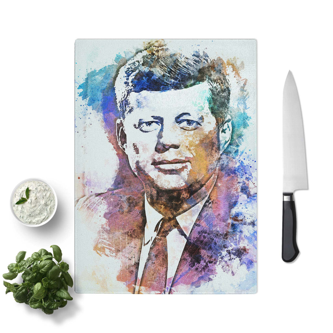 Glass John F Kennedy Jfk in Abstract Chopping Board