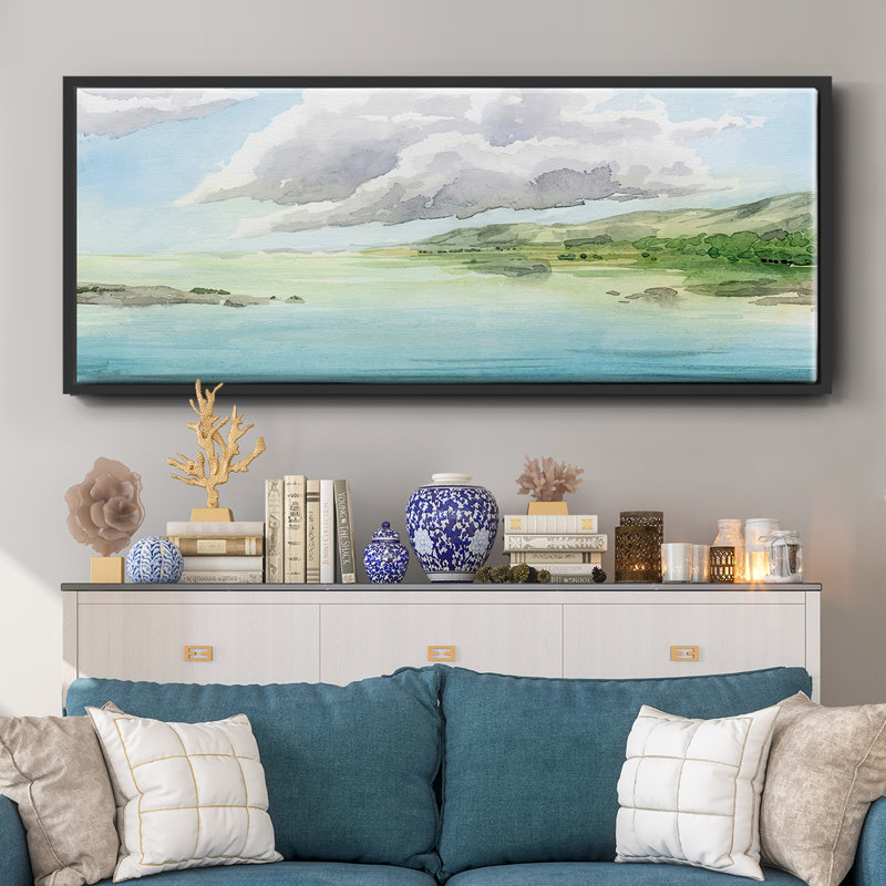 Clear Lagoon I- Framed Canvas