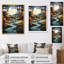 Nightly Whimsical Riverbanks sur impression sur toile-1509175229-1509175213
