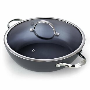 MasterPan 3-Ply Stainless Steel Premium Ilag Non-Stick Scratch-Resistant Wok, 11