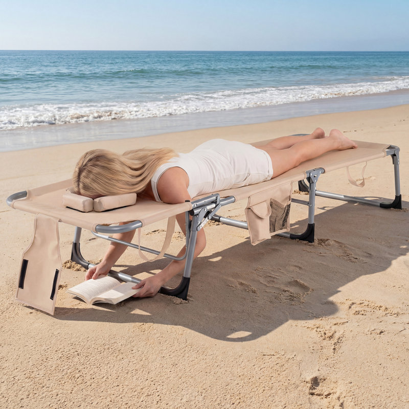Chaise longue d'extérieur en métal Durning