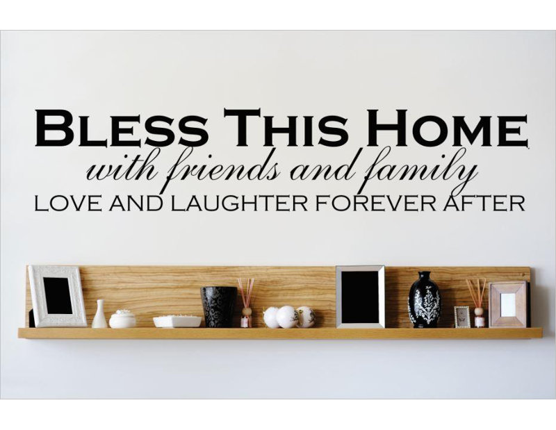 Text & Numbers Wall Decal, Black, 6" H x 30" W x 0.16" D