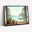 Art mural en toile Gallery Wrap pour le salon, la chambre à coucher, le bureau ou le vestibule - Décoration murale décorative avec vue sur la fenêtre-28559034-28559039