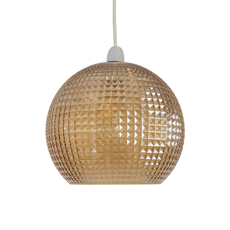 23 cm H Sphere Glass Pendant Shade ( Hook & Loop Fastener ) in Gold