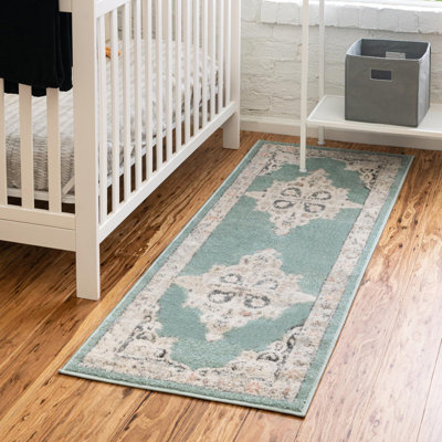 Tapis oriental turquoise Sascha