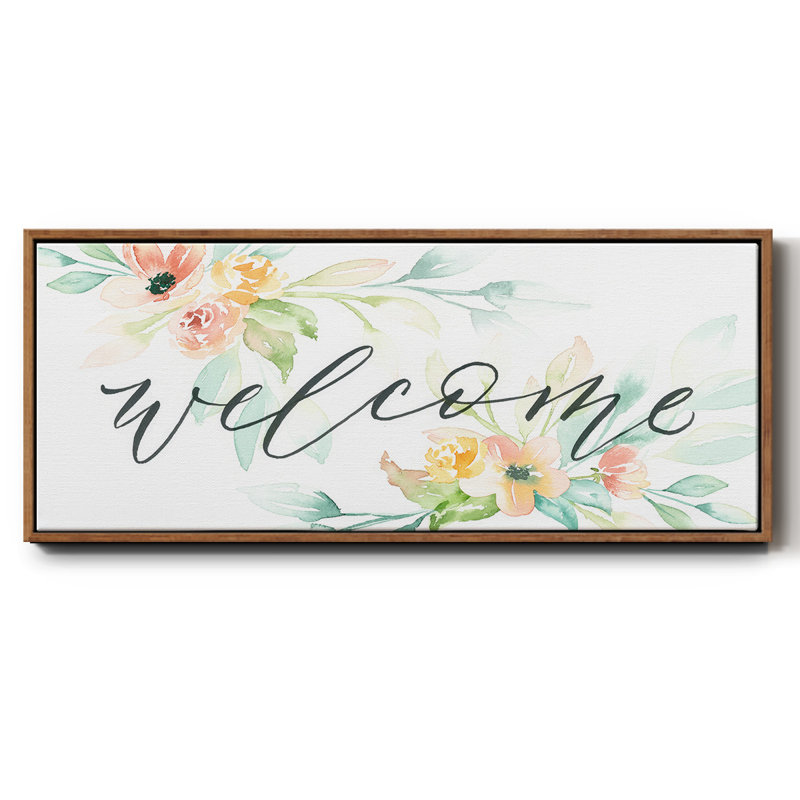 Welcome- Framed Canvas, 24" H x 60" W