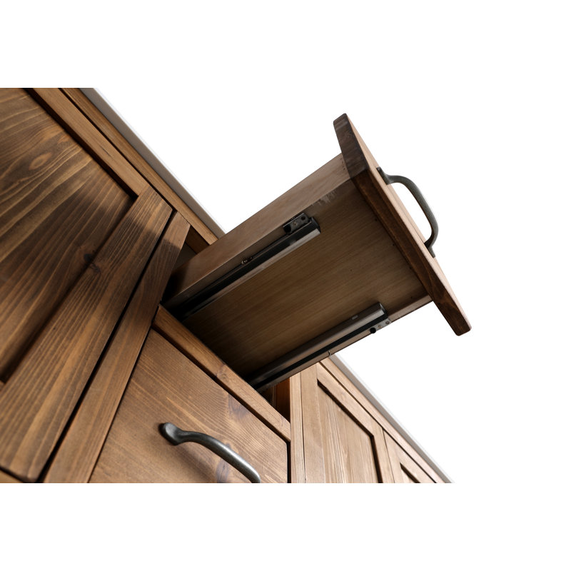 Base de meuble-lavabo double de 59 po en noyer Dallan