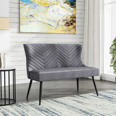 Faning Velvet Upholstered Bench