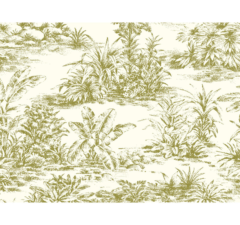 Reflections Outdoor Ottoman, Ivory, Botanic Willow