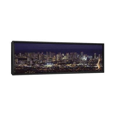 " High Angle View Of A City Lit Up At Night, Honolulu, Oahu, Honolulu County, Hawaii, USA 2010 " by Panoramic Images
