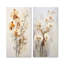 Orchidée beige et or - ensemble de 2 décorations murales en métal orchidées-134418533