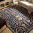 Tincie Traditional Botanical Floral Blue / Multi Wool Blend Area Rug-1292374584-1292374588