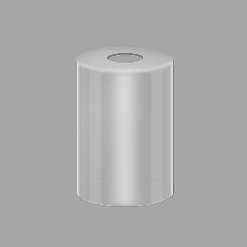 Abat-jour tambour simple en verre