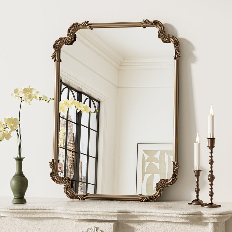 Miroir d'appoint Genan, Or antique, 30 po x 22 po