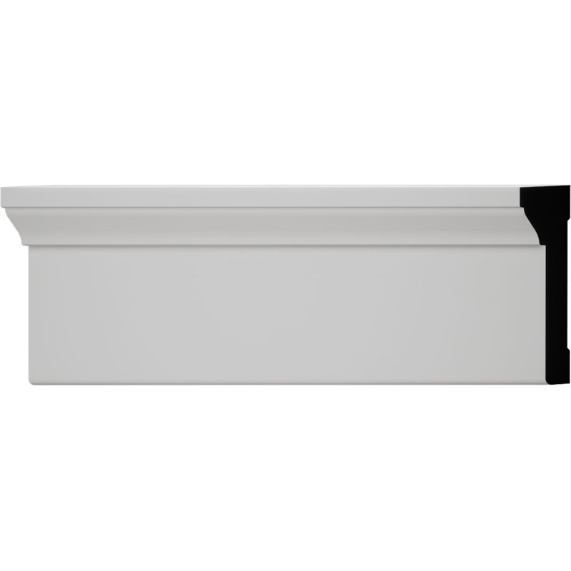 WG180-B - H 4 1/2 po x P 1 1/4 po x L 96 po, moule en brique de PVC TrueCraft, blanc
