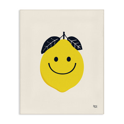 «Happy Lemon Smile», art mural sur toile par Jessica Beck