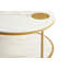 Table basse ronde blanche en mélamine à deux niveaux avec rangement intégré pour le confort d'un salon moderne-7264577-7264591