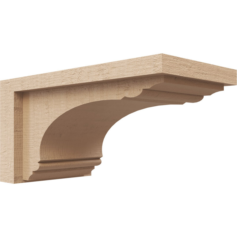 Corbeau en bois de cèdre brut Warren Rough 5 po x P 10 po x H 5 po, H 5 po x l 5 po x P 10 po
