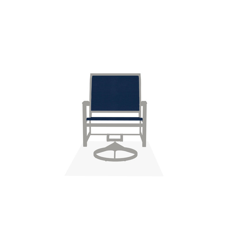 Bazza Outdoor Dining Chair, Snow, Cobalt 35D Sunbrella®