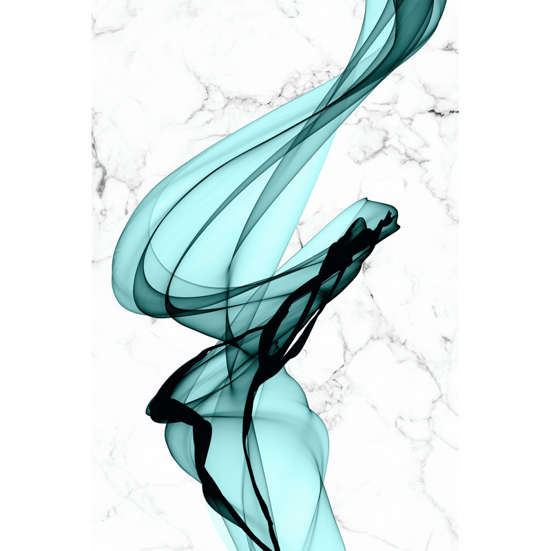 Teal Ribbons I by Irena Orlov - Wrapped Canvas Print, 91cm H x 61cm W