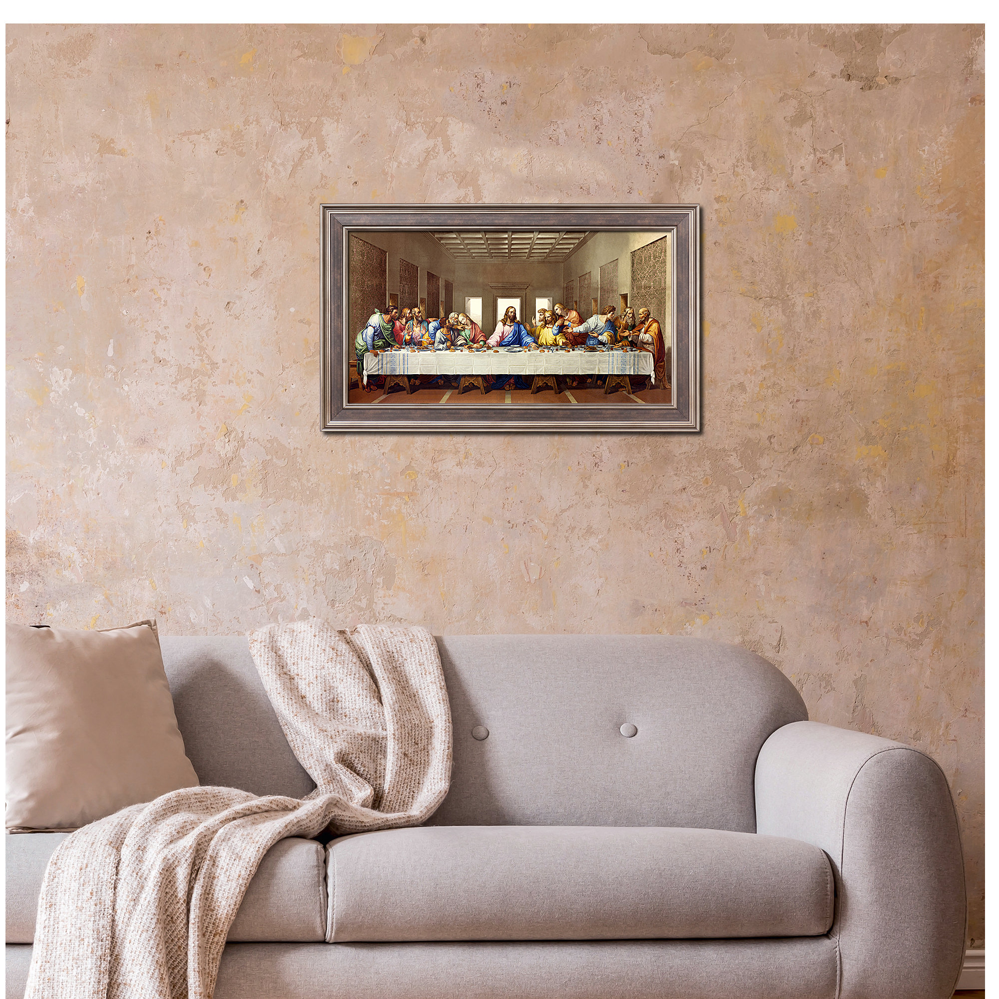 Vault W Artwork The Last Supper Framed On Canvas by Leonardo Da Vinci ...