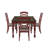 Thornaby Red 5PC Dining Set-1651592360-1651592361