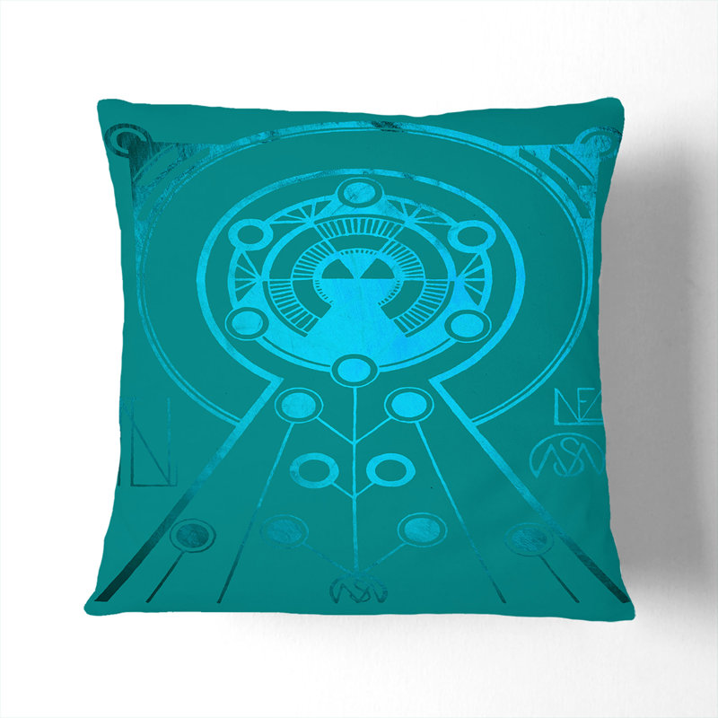 Abstract Twilight Shapes Scatter Cushion, White, 40cm H x 40cm W x 15cm D