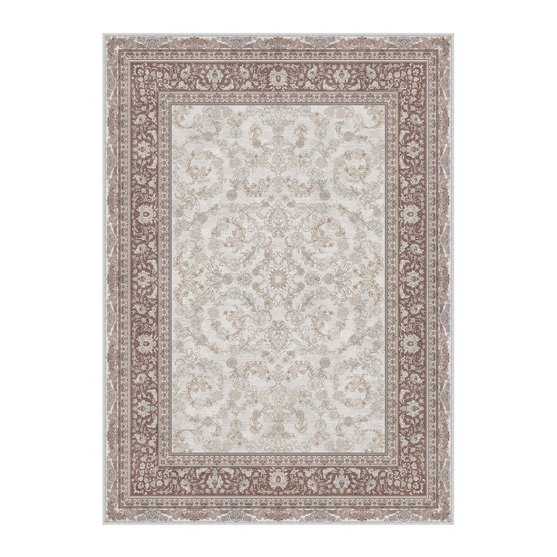 Tapis oriental lavable à la machine VelvetStep pour le salon, Rectangle 3'x 5'