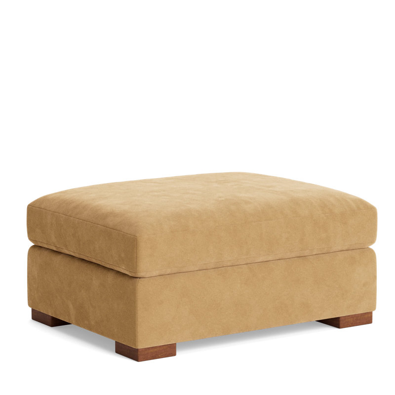 Couch Potato Ottoman, Performance Velvet - Nutmeg