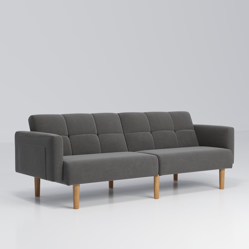 Hewson 3 Seater Sofa Bed, 100% Linen, Grey