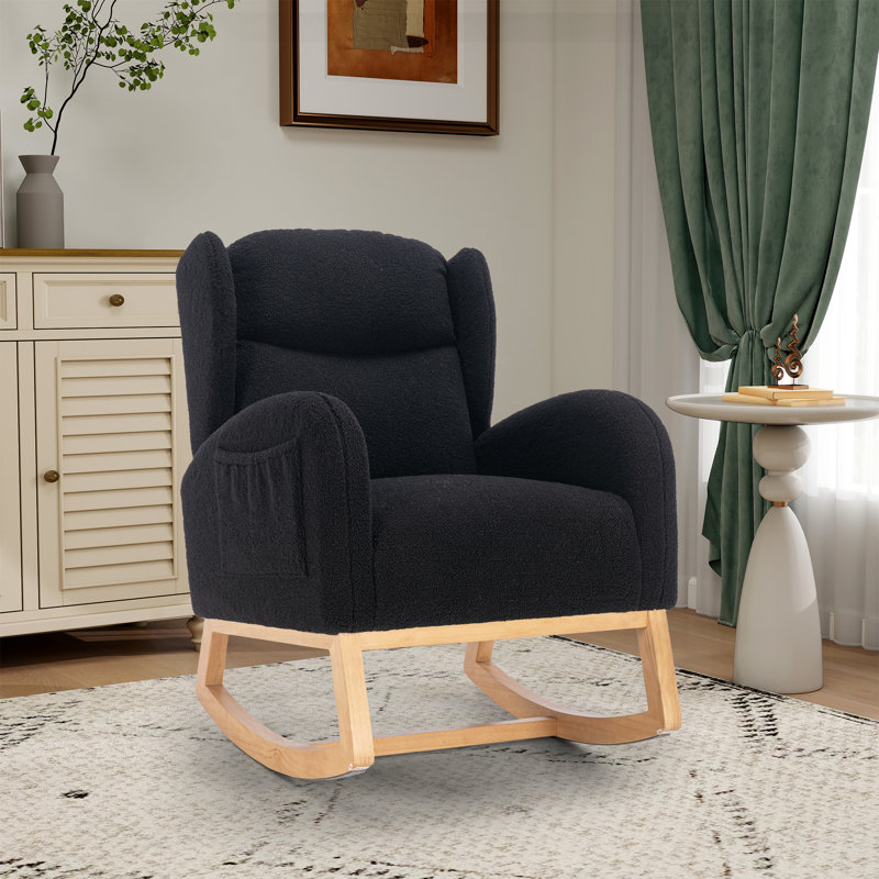 Fauteuil à bascule Teddy, Noir