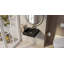 Lavabo de salle de bain mural carré en résine 18,8 po x 18,8 po Badeloft WT-06-S-MBLK-138403121
