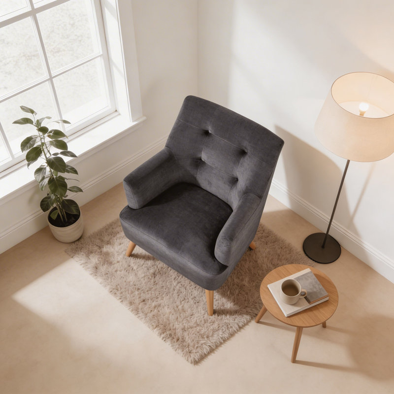 Arta Upholstered Armchair, Grey