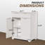 Ensemble de 3 buffets de rangement, armoires à usages multiples avec tiroirs et tablettes réglables-1164882386-1164882476
