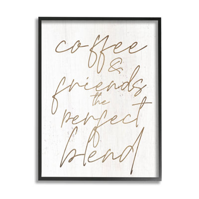 «Coffee & Friends Perfect Blend», estampe numérique encadrée par Lil 'Rue
