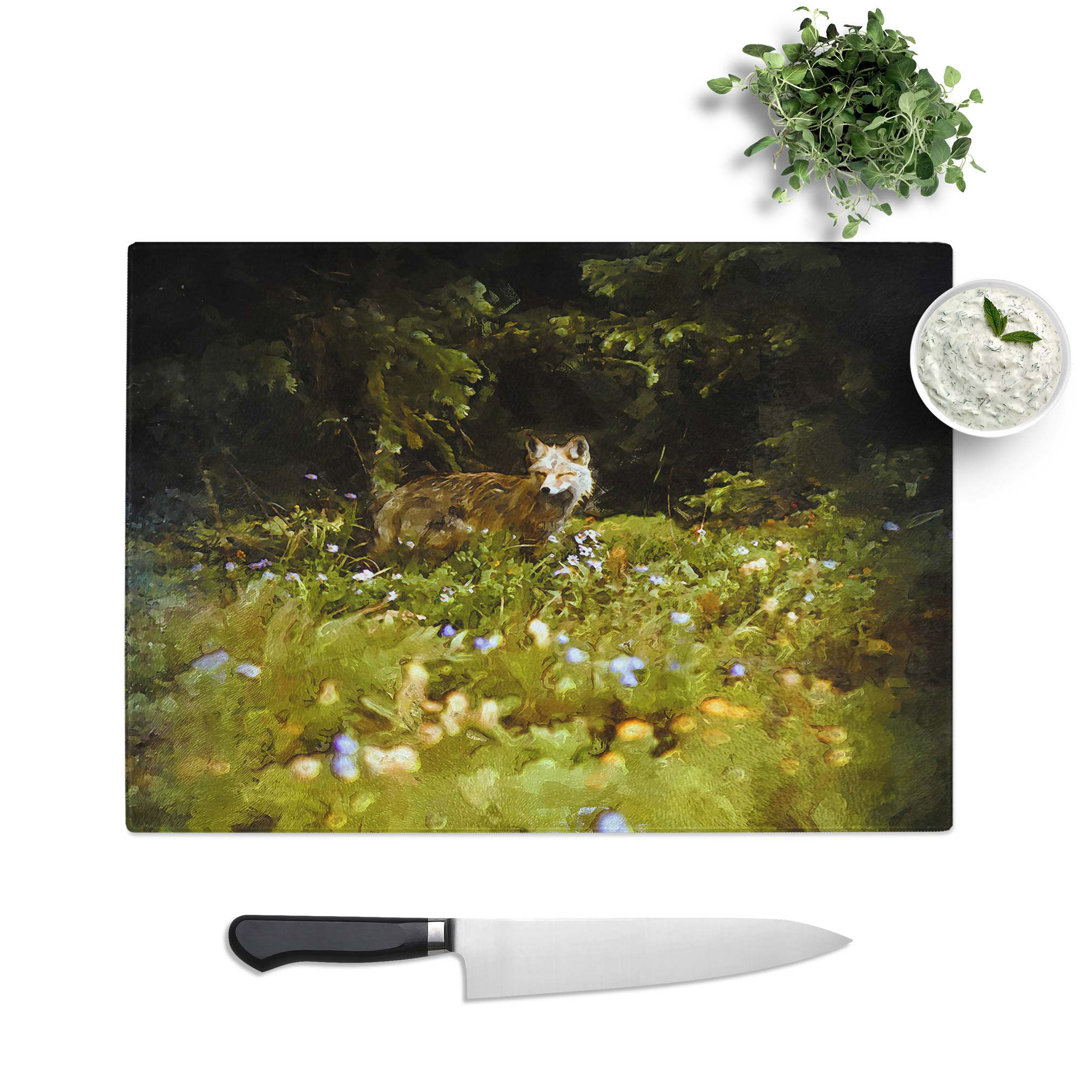 Glass Fox in The Springtime in Abstract Chopping Board