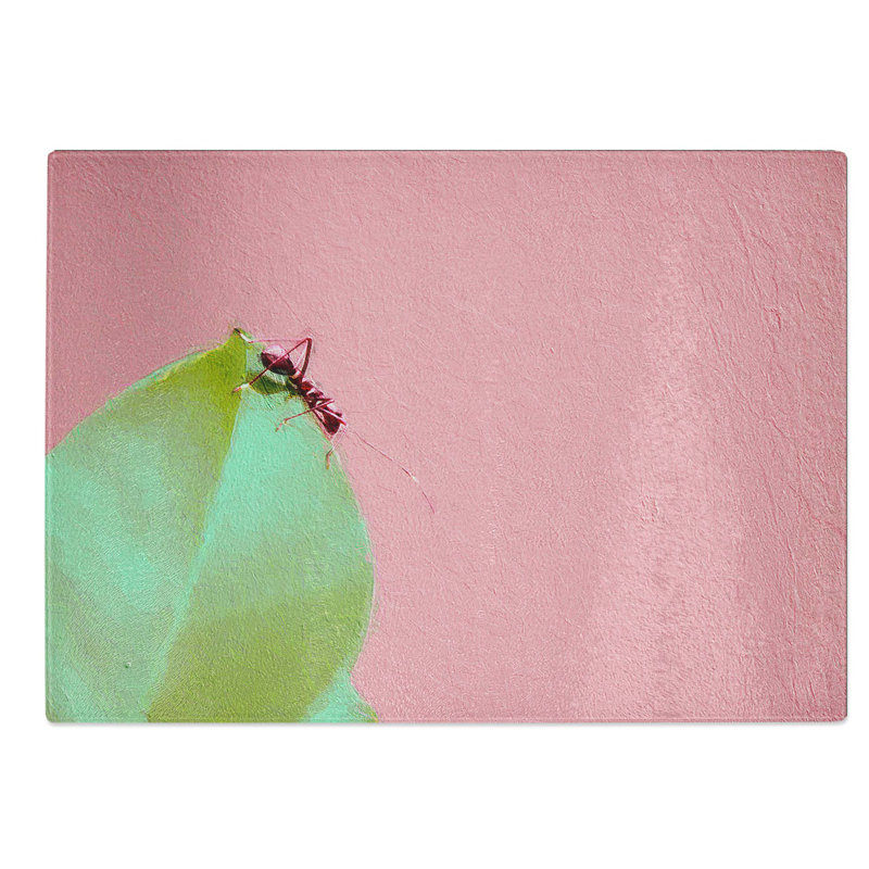 Tempered Glass Ant Chopping Board, 28.5 cm W x 20 cm L