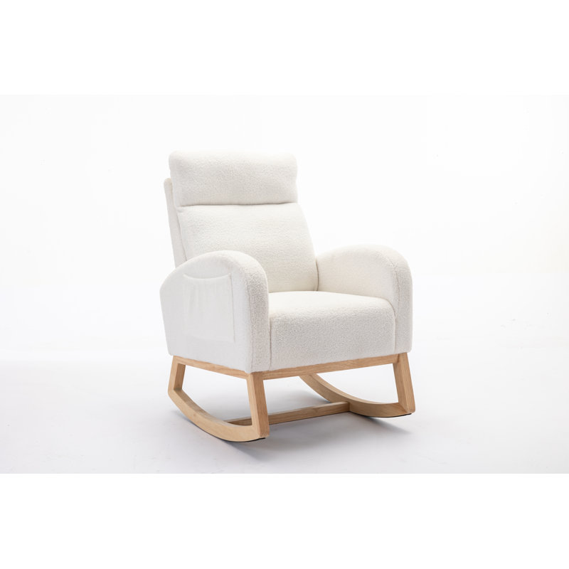 Solid Wood Rocking Chair, Beige
