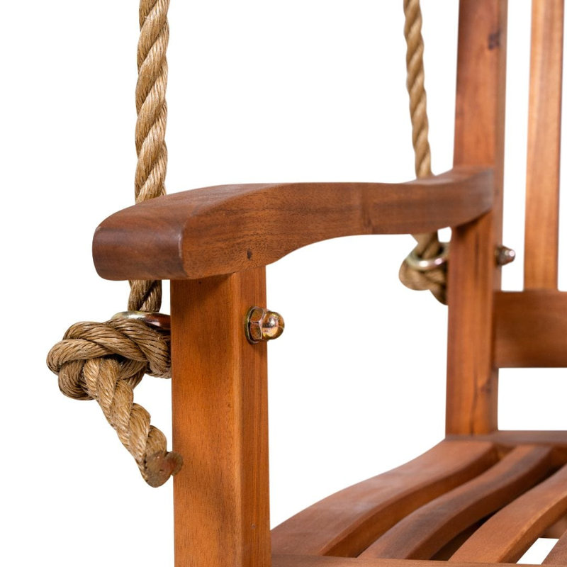  Balancelle en bois d'acacia Hayden, Finition huilée, 50"