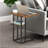Naarden Rustic C Shaped Table Foldable End Table Industrial Side Sofa Tables Living Room